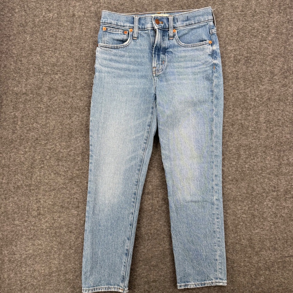 Madewell The Perfect Vintage Jean Light Wash High Rise Straight Leg 25P Crop